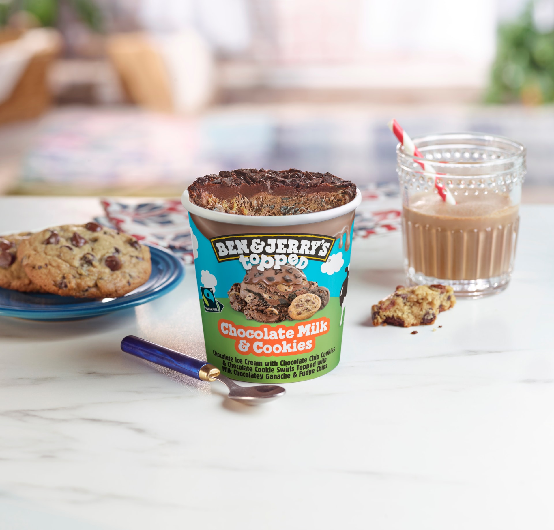 Chocolate Milk & Cookies Topped | Ben & Jerry's
